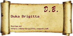 Duka Brigitta névjegykártya